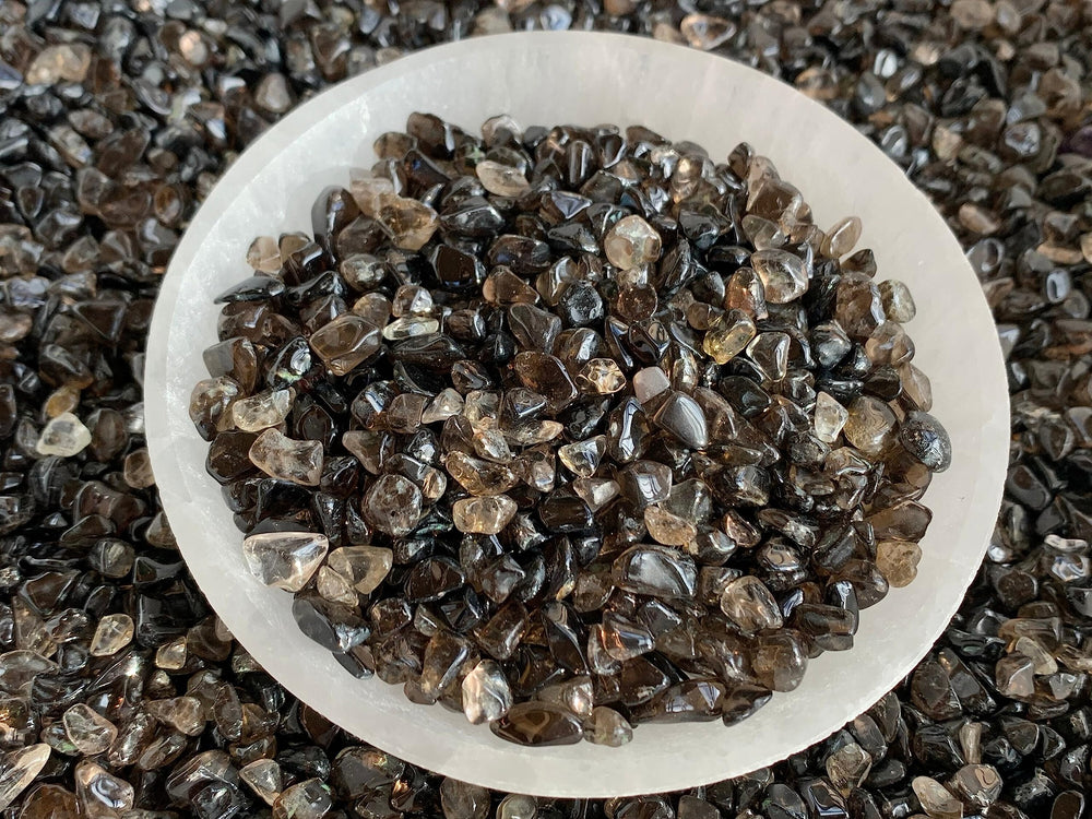 GAF Treasures natural smoky quartz chips for educational displays