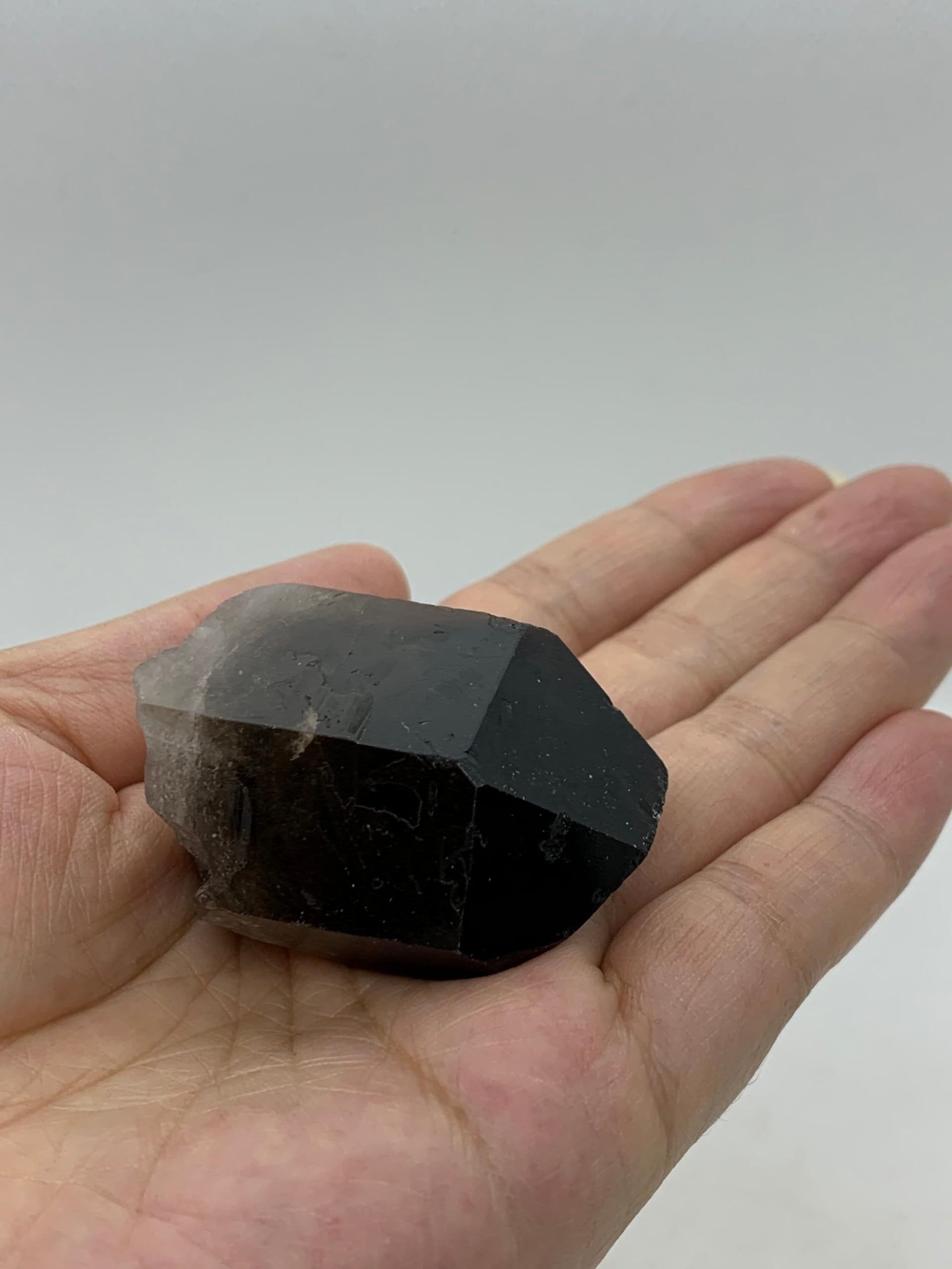 GAF TREASURES smoky quartz point 2-5 inch size showcases dramatic color for prominent decor