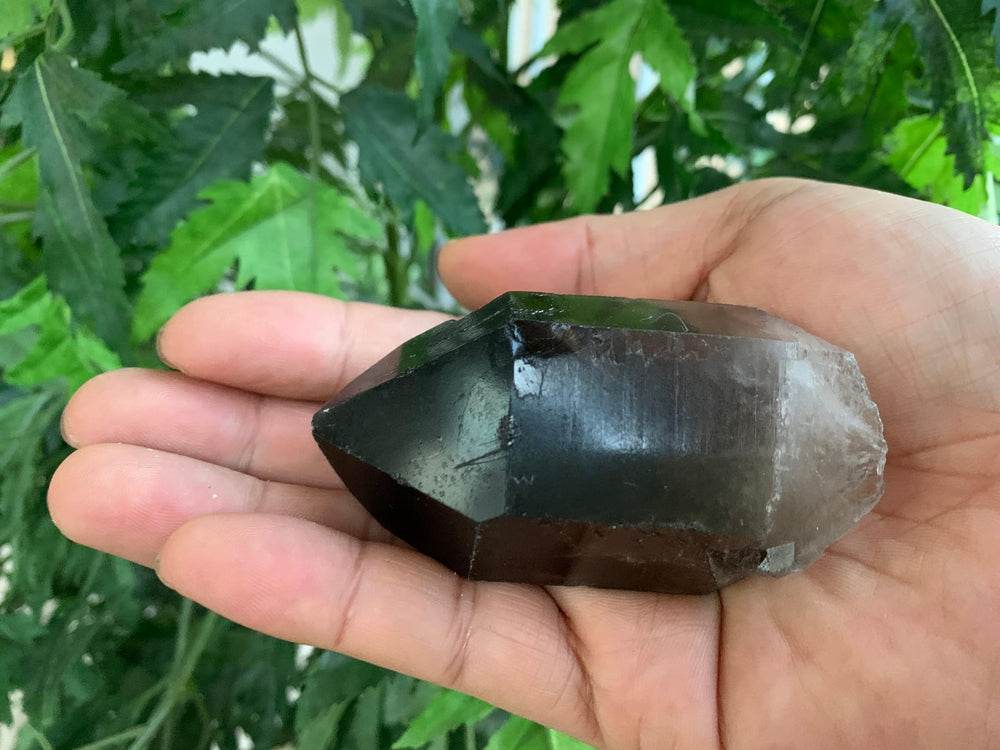 GAF TREASURES smoky quartz point deep brown tones bring a warm, inviting ambience