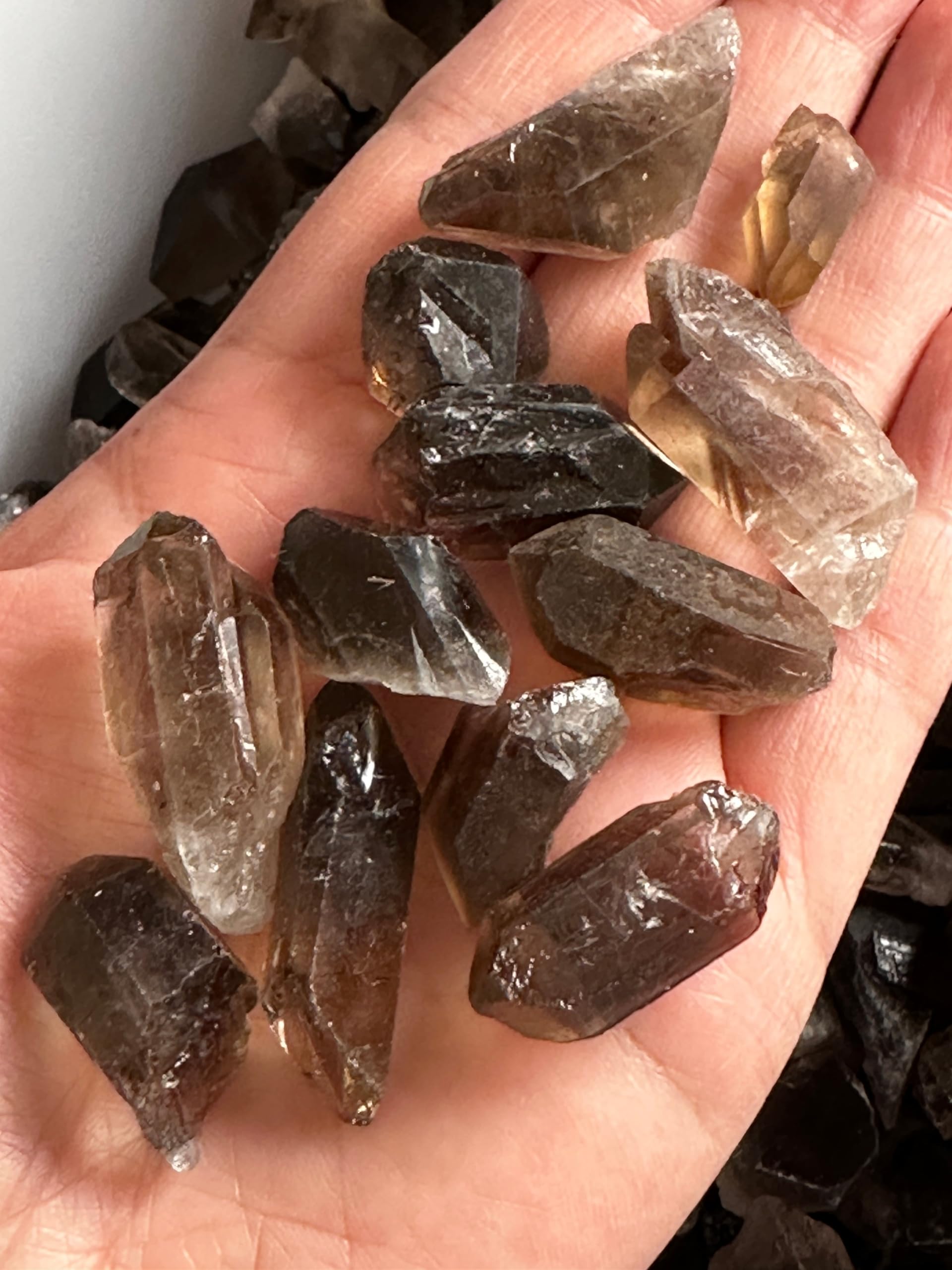 GAF TREASURES smoky quartz point rough brings subtle protection and environmental awareness.