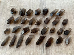 GAF TREASURES smoky quartz points suitable for Reiki, healing, and meditation practice.