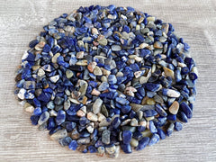 Gaf Treasures sodalite chips bulk packaging ideal for DIY projects.