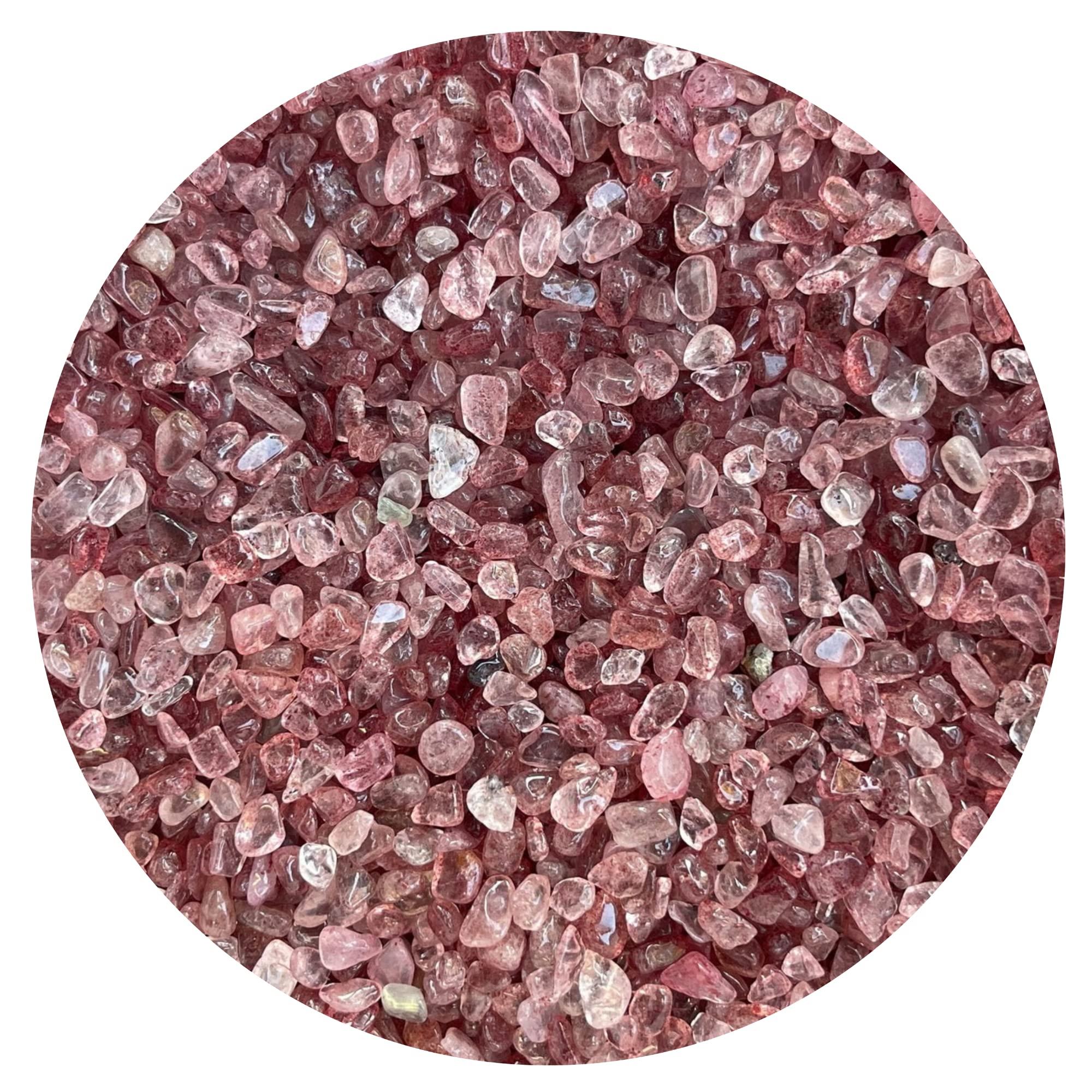 GAF TREASURES Strawberry Gemstone Chips 4-8mm for jewelry and crafts.