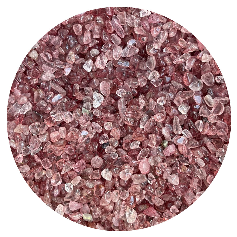 GAF TREASURES Strawberry Gemstone Chips 4-8mm for jewelry and crafts.