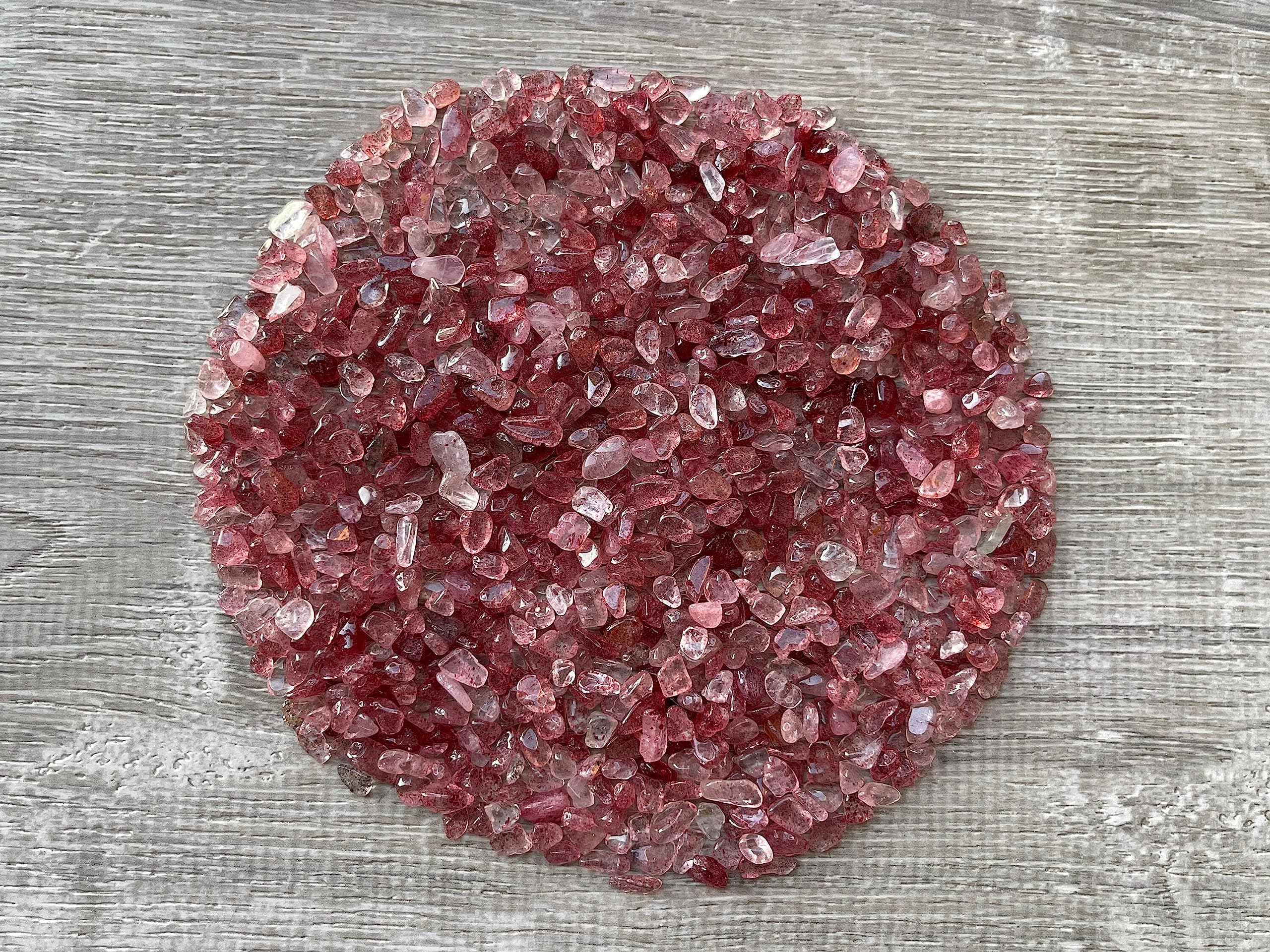 GAF TREASURES Strawberry Gemstone Chips crushed mini crystals as versatile decor accents.