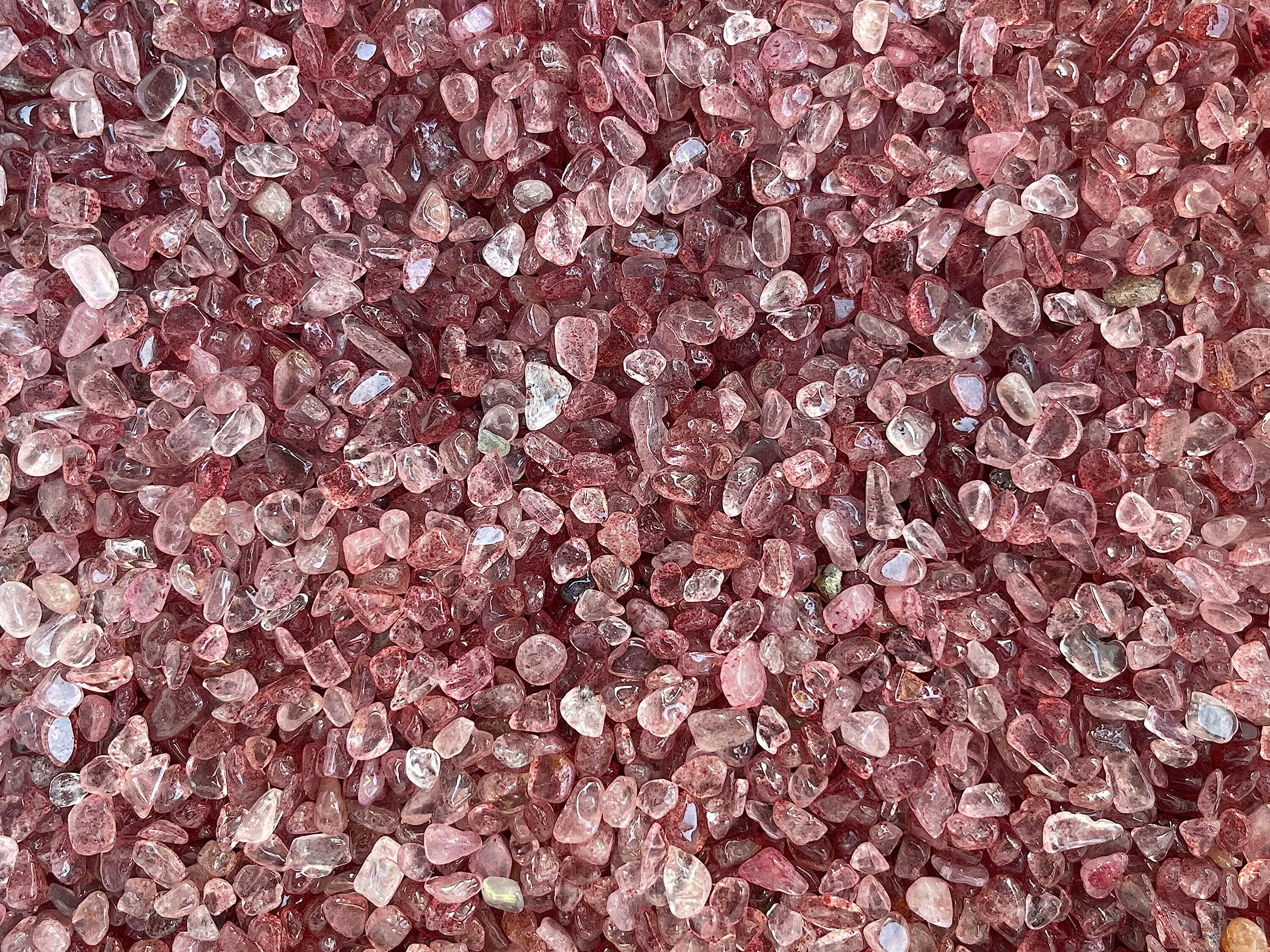 GAF TREASURES Strawberry Gemstone Chips garden decor for plant displays.