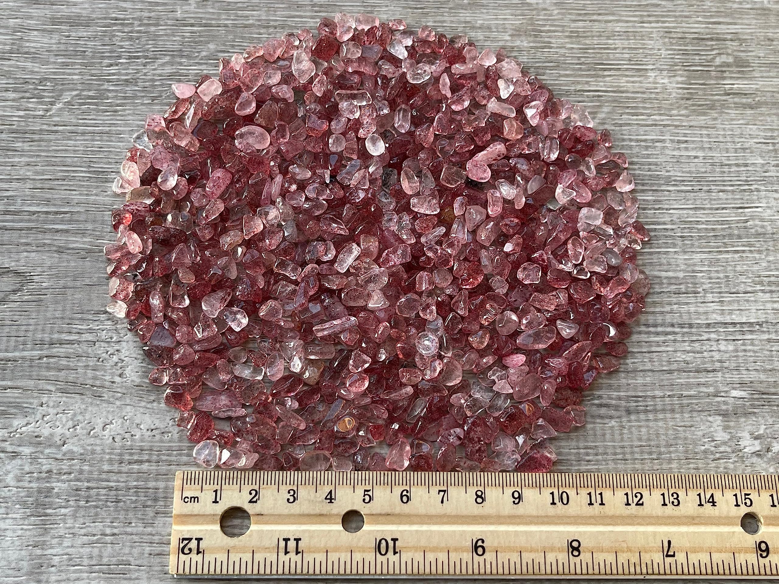 GAF TREASURES Strawberry Gemstone Chips irregular shapes add natural texture to crafts.