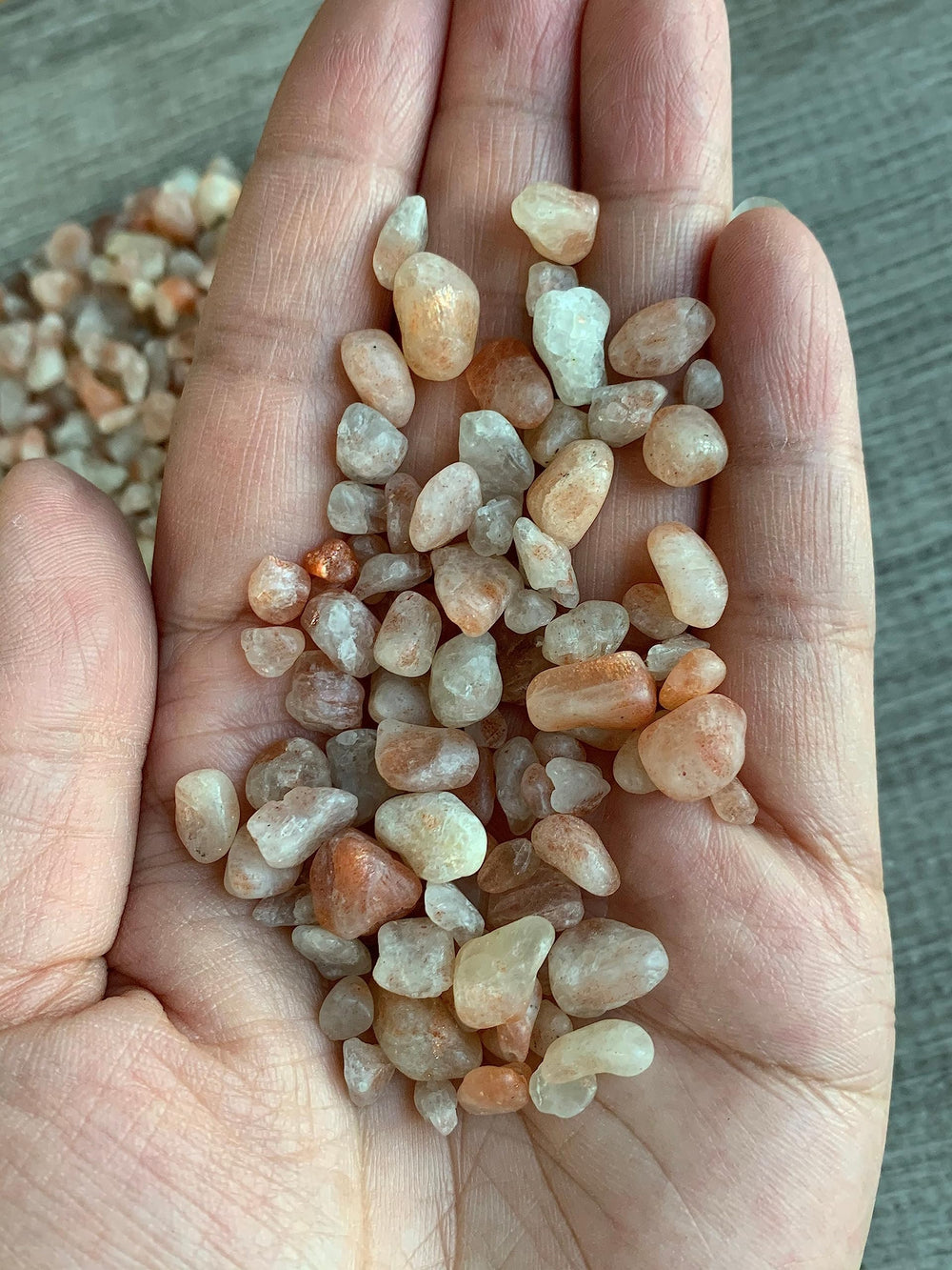 GAF TREASURES bulk sunstone chips 0.25 lb for crafting.