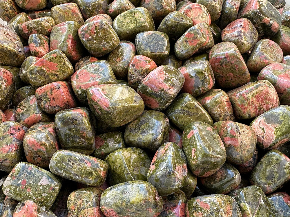 GAF TREASURES small unakite stones ideal for healing sessions and mindfulness