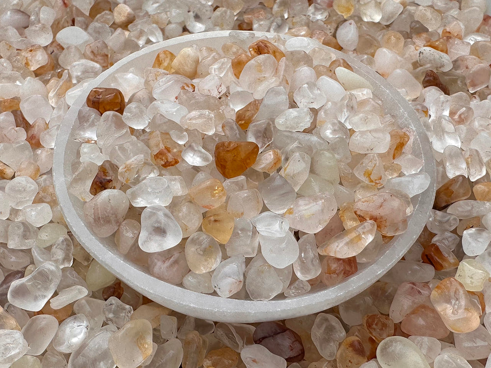 GAF TREASURES undrilled crystal chips for orgonite, mosaics, and crafts.
