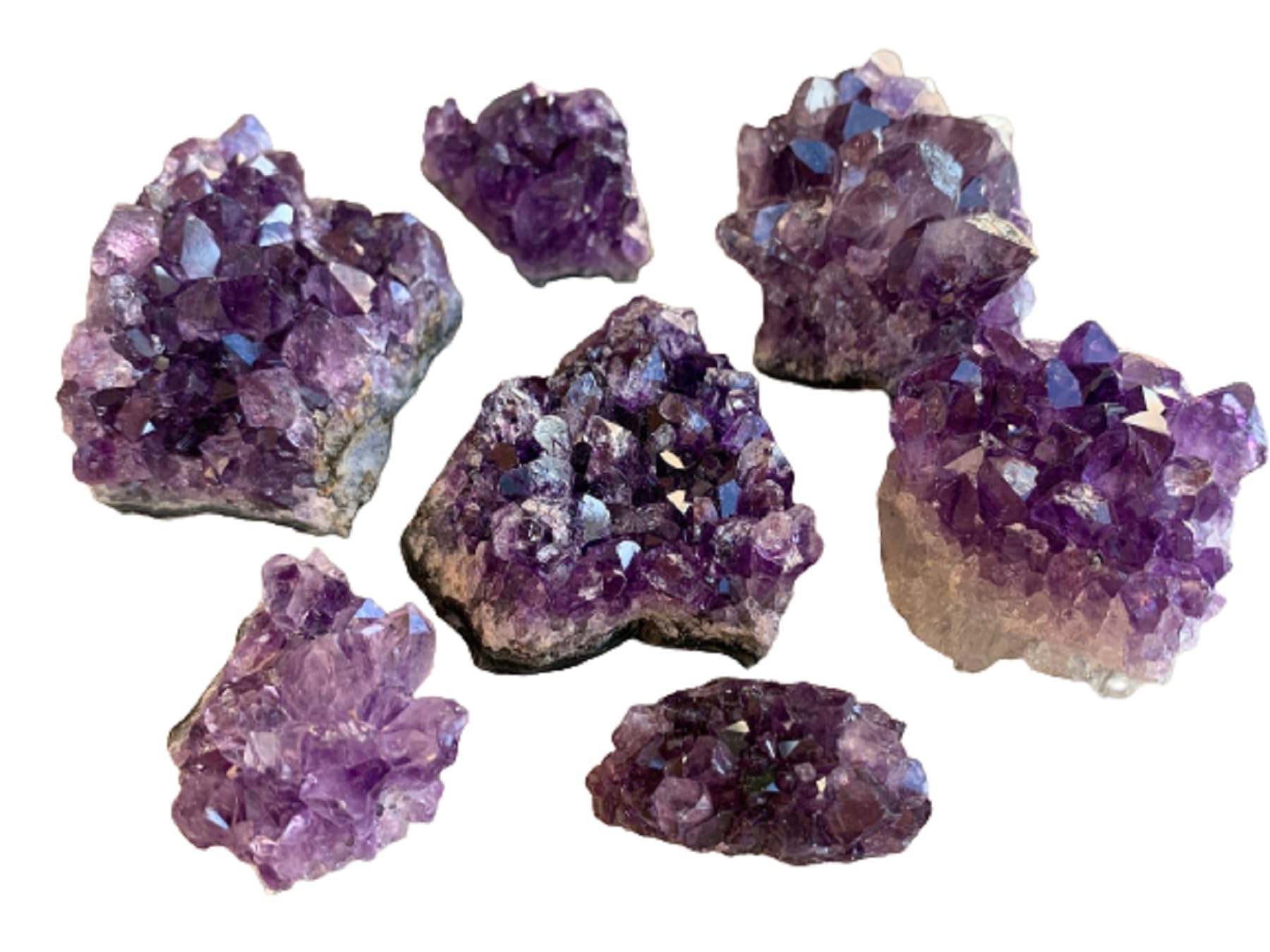 GAF TREASURES Uruguayan deep amethyst cluster box for elegant display and calming ambiance.