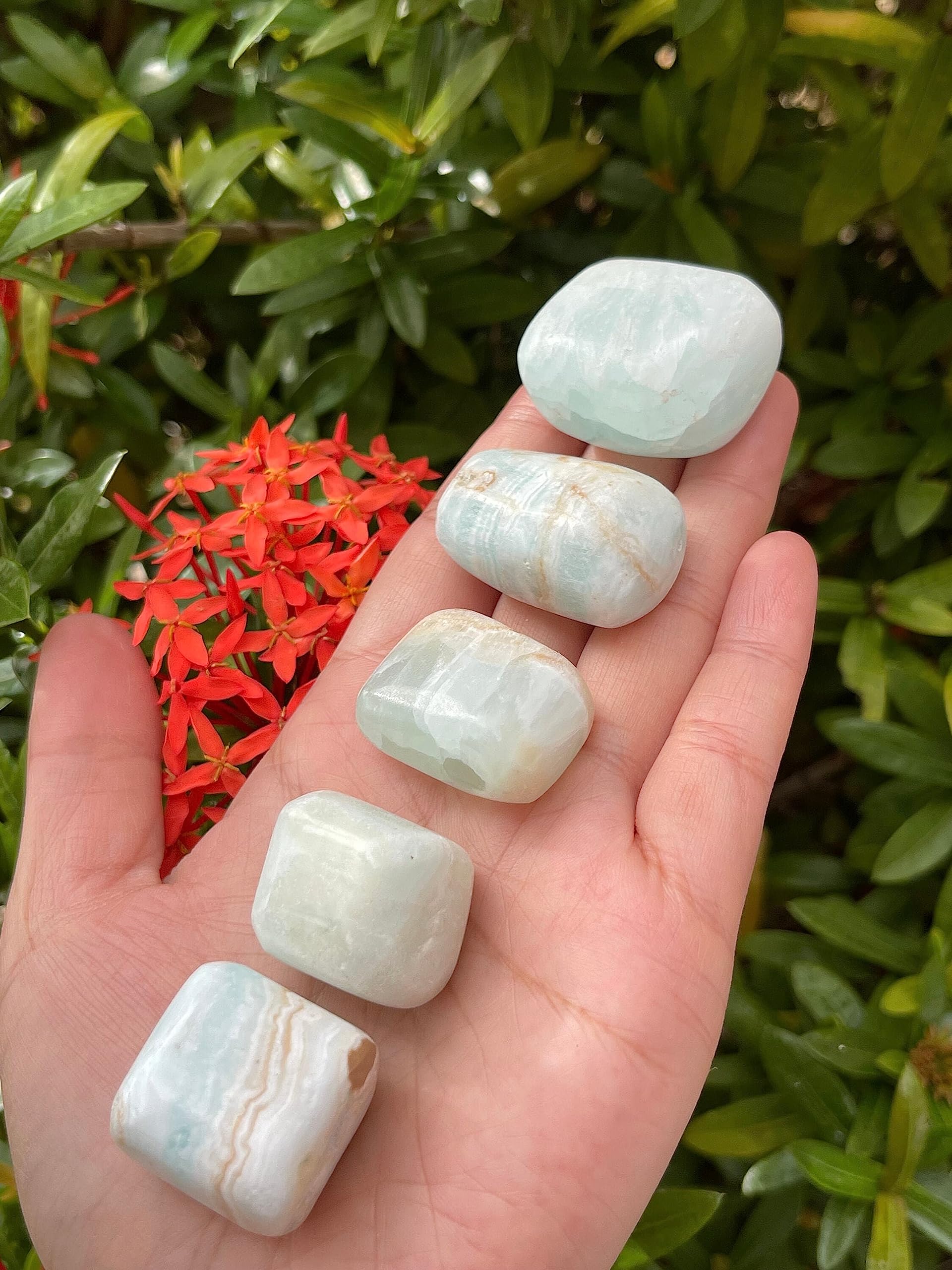 GAF TREASURES Caribbean Calcite healing stones offer a personal collection option.