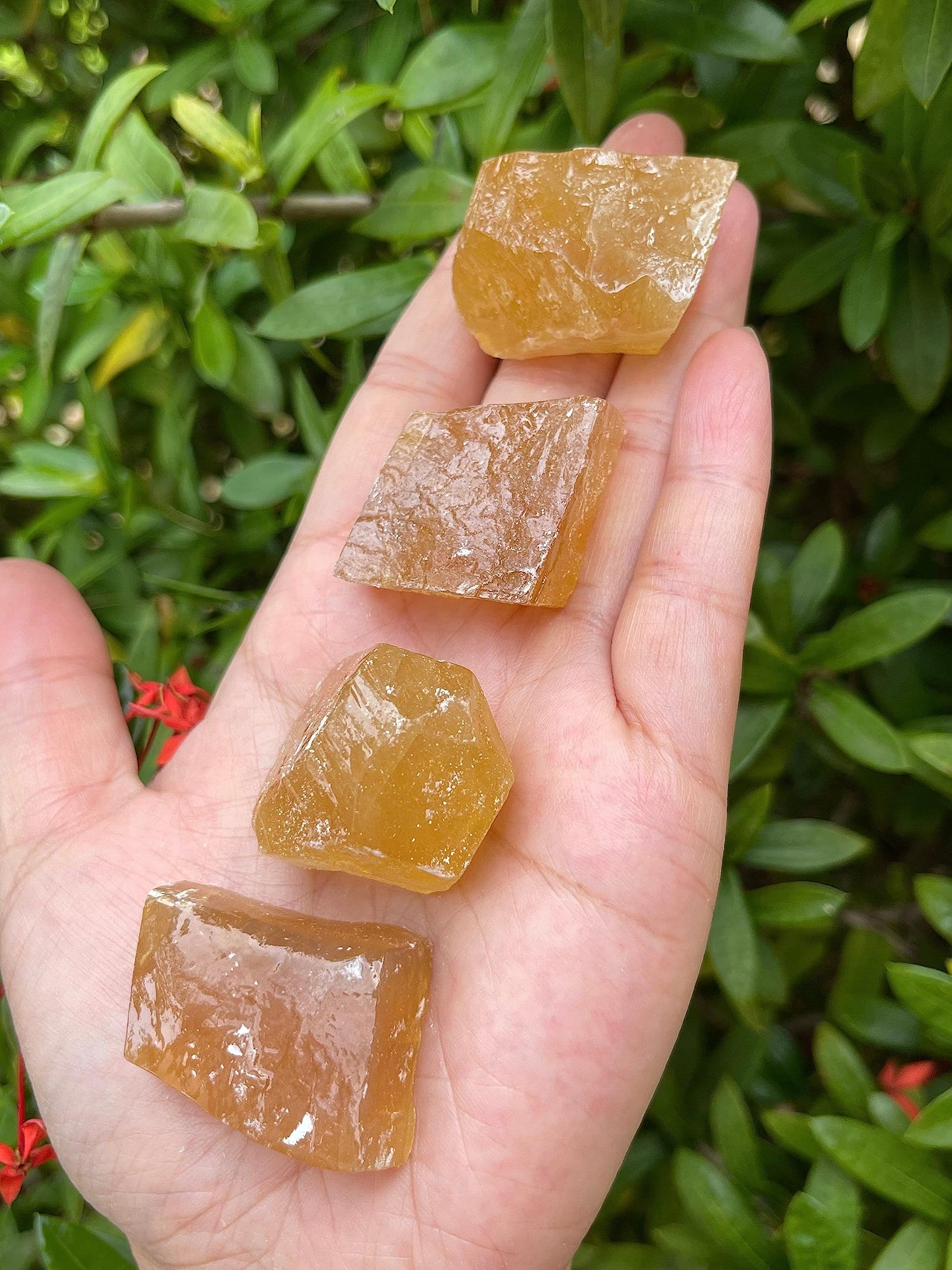GAF TREASURES honey calcite rough ritual-ready stones for mindful practice
