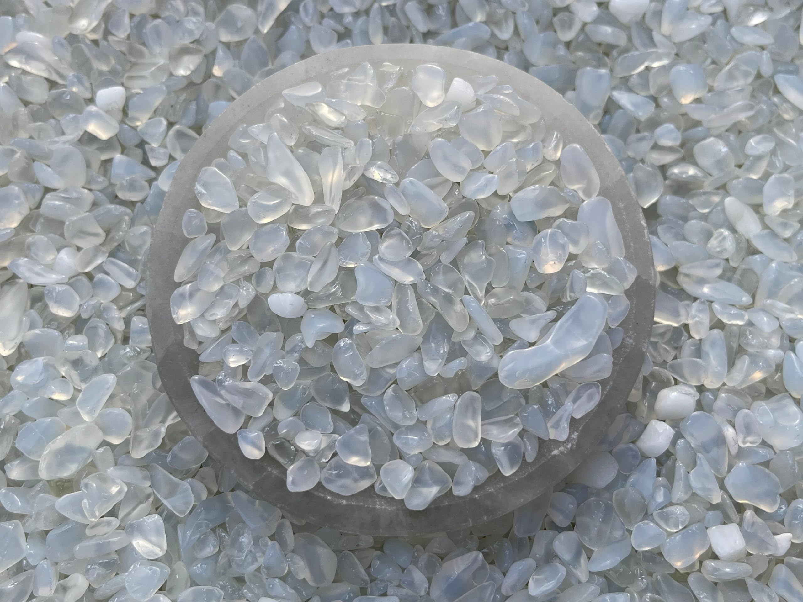 GAF TREASURES Opalite chips bulk one-eighth-pound for budget-friendly crafting sets.