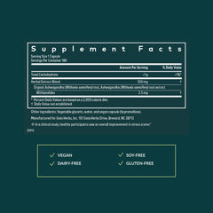 Gaia Herbs Ashwagandha Root package front emphasizes organic sourcing and plant-based wellness.