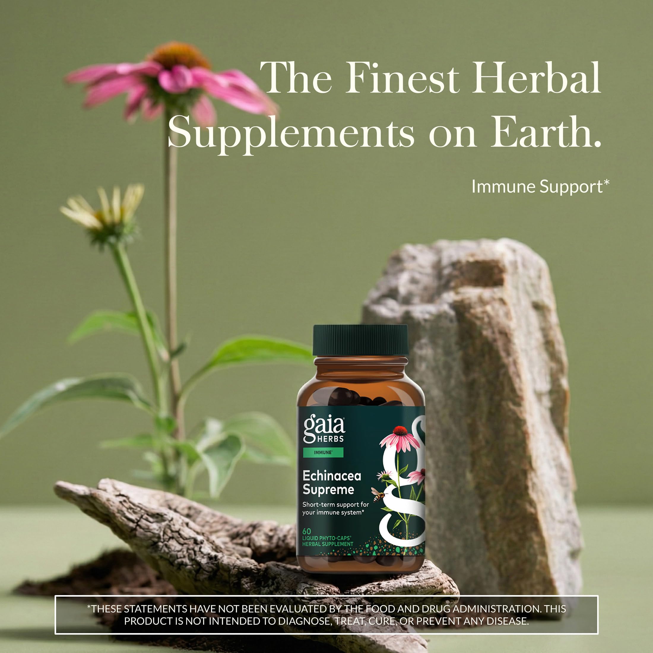 Gaia Herbs close-up of a vegan liquid phyto-cap showing texture and potency