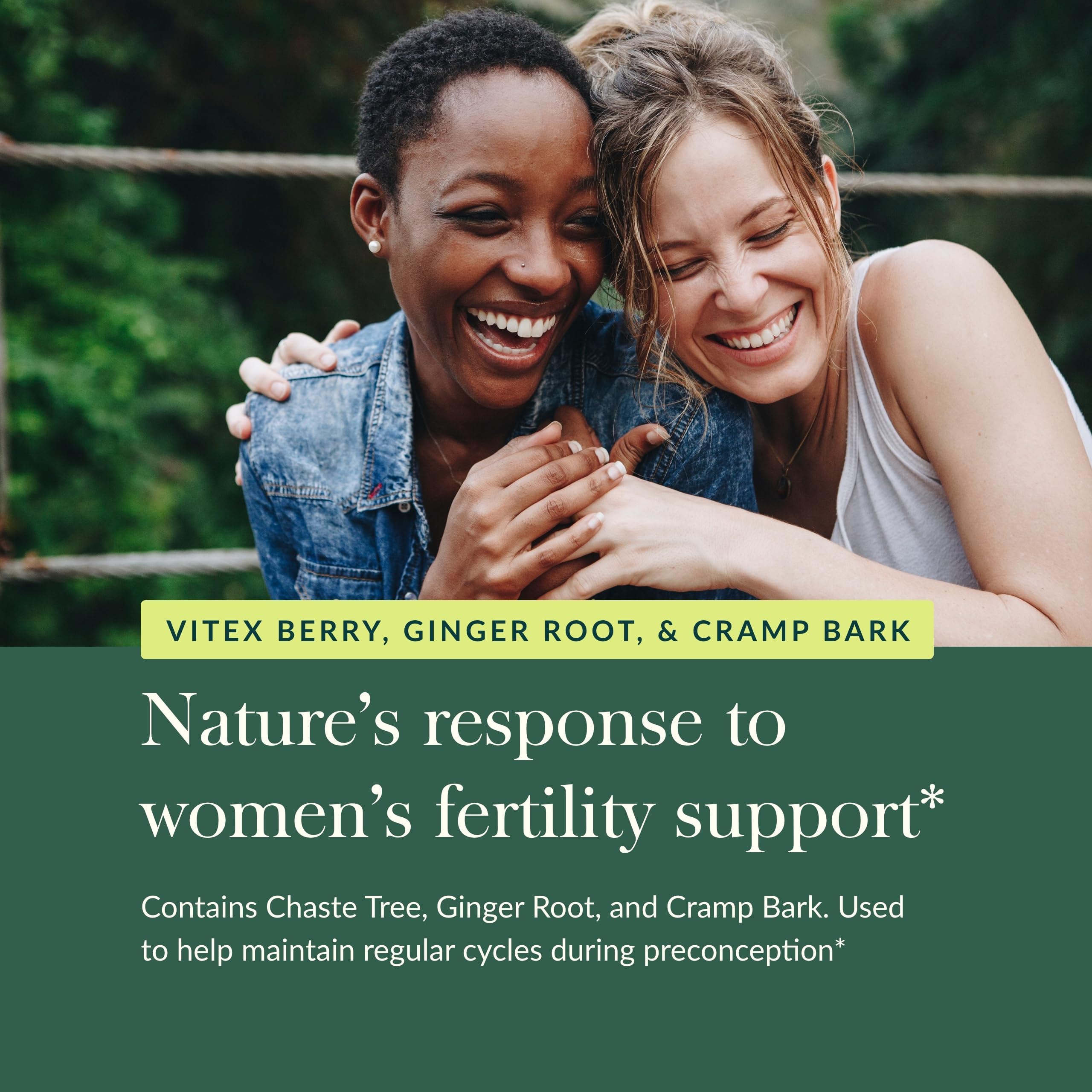 Gaia Herbs Fertility Support chaste tree berry image suggesting hormonal balance potential.