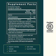 Gaia Herbs Fertility Support with dandelion root emphasized for gentle balance.
