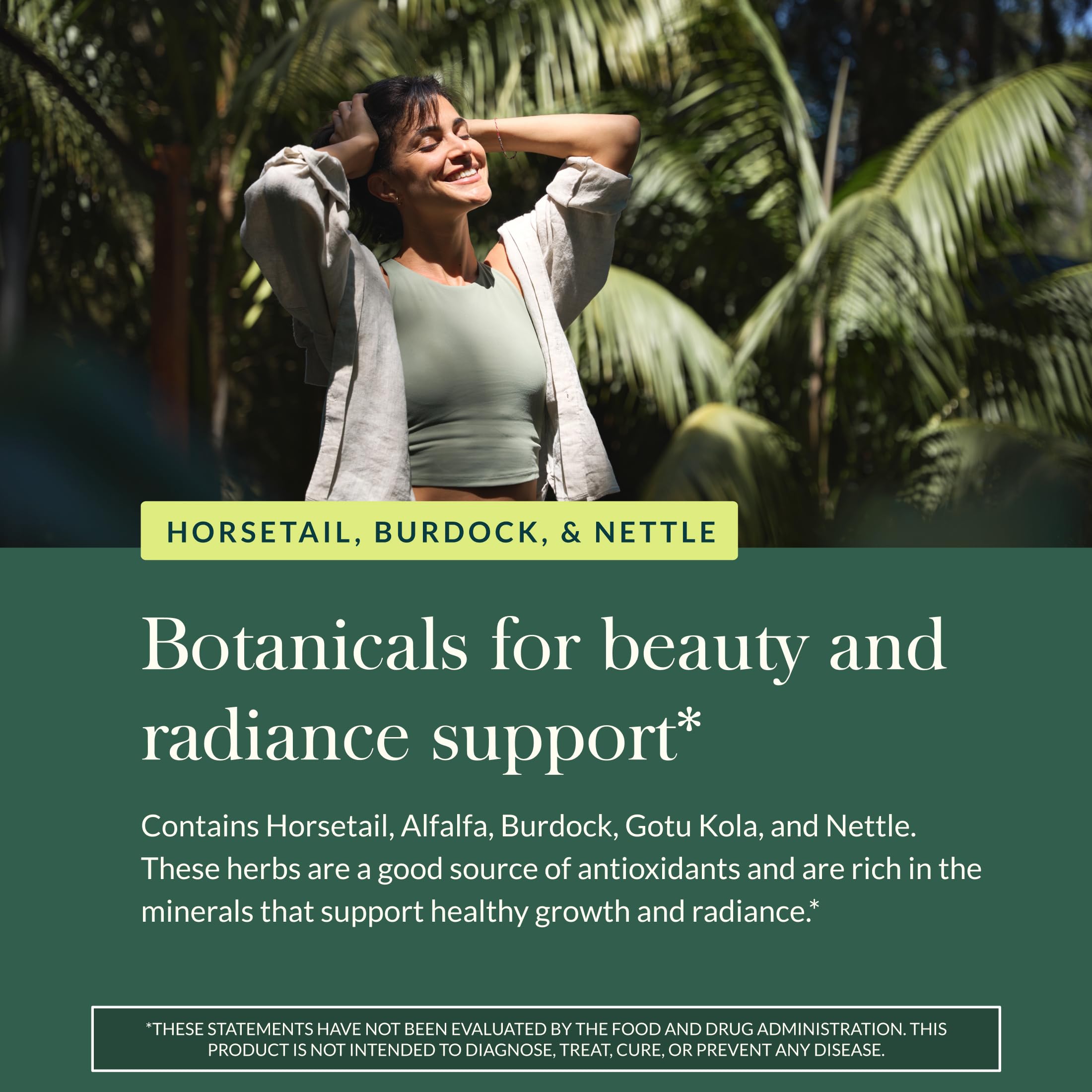 Gaia Herbs gotu kola leaf reflects herbal skin resilience traditions.