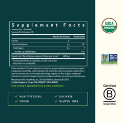 Gaia Herbs Lion's Mane gummies closeup highlights natural fruiting body extract