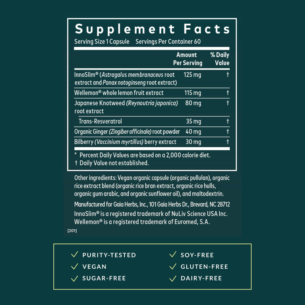 Gaia Herbs Panax Notoginseng extract bottle emphasizes premium potency