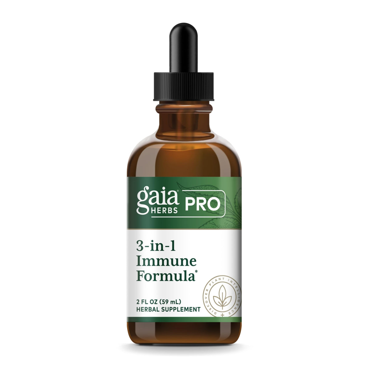 GAIA Herbs PRO 3-in-1 Immune Formula bottle pour for daily use