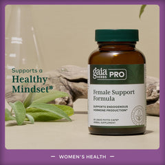 Gaia Herbs PRO alfalfa leaf ingredient highlighted in the blend.