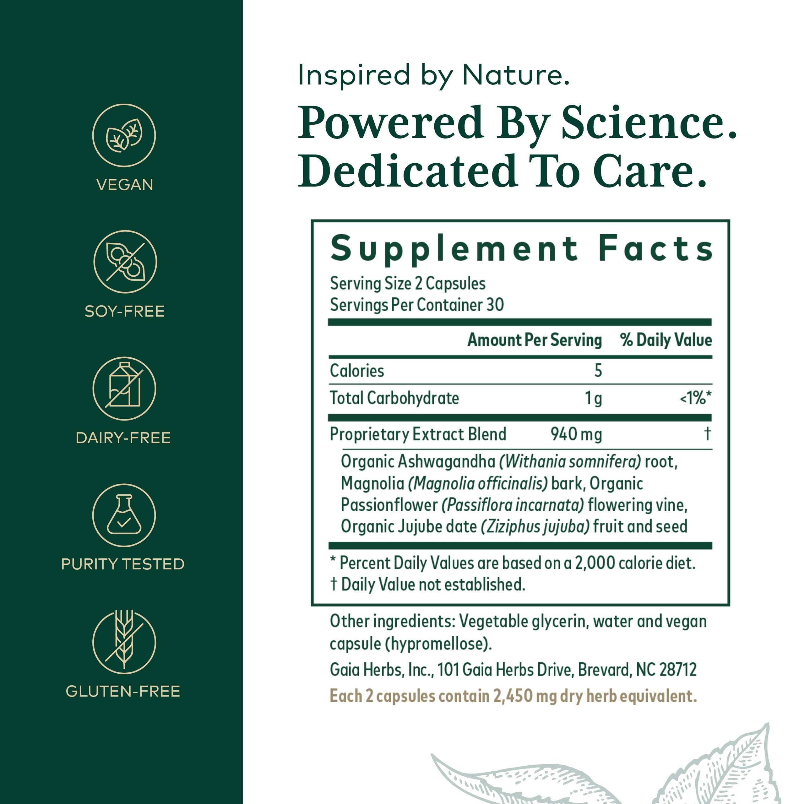 Gaia Herbs PRO ashwagandha root close-up highlighting adaptogenic herb for balanced energy.