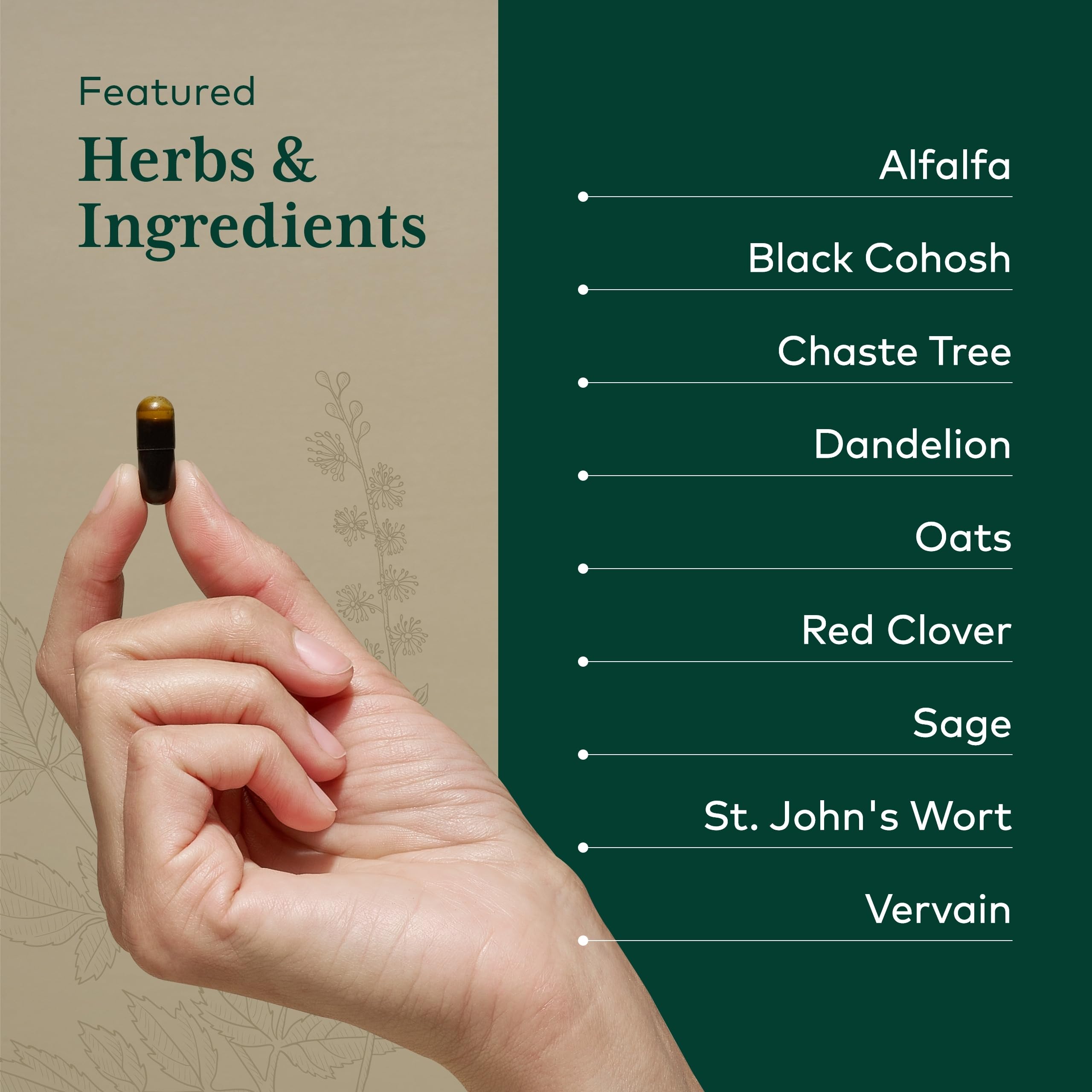 Gaia Herbs PRO black cohosh root in the herbal blend.