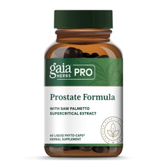 Gaia Herbs PRO Prostate Formula bottle front view for daily use.