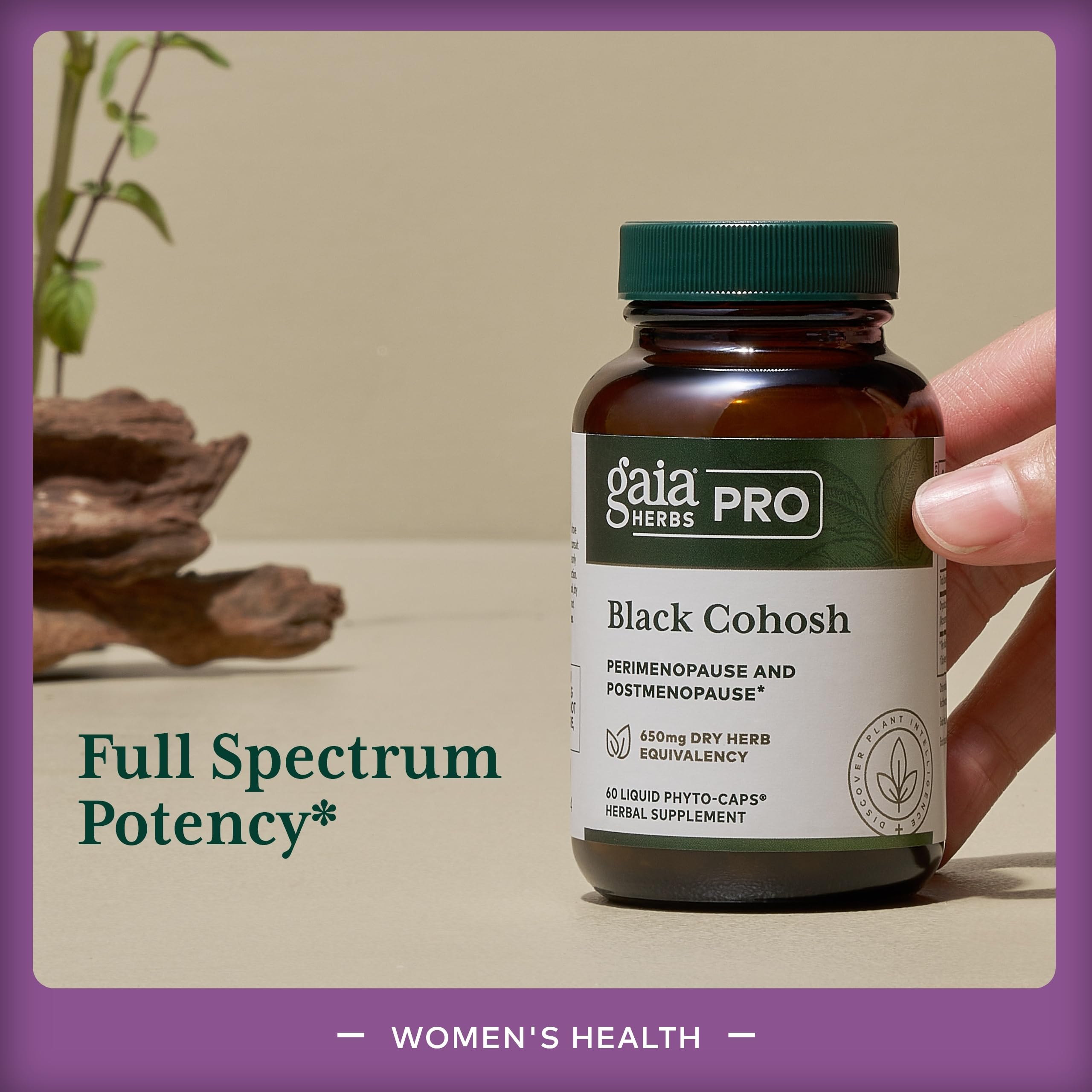 GAIA HERBS PRO bottle pour shot for daily perimenopause support
