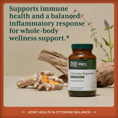 GAIA HERBS PRO Curcuma Supreme: curcumina de alta concentración en cada cápsula.