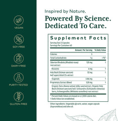 Close-up of GAIA Herbs Pro Daytime HPA capsules for energy balance.