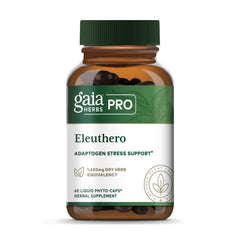 Gaia Herbs PRO Eleuthero bottle front showing energy support cue