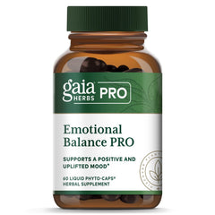 Gaia Herbs PRO Emotional Balance bottle with capsules supports daily stress resilience