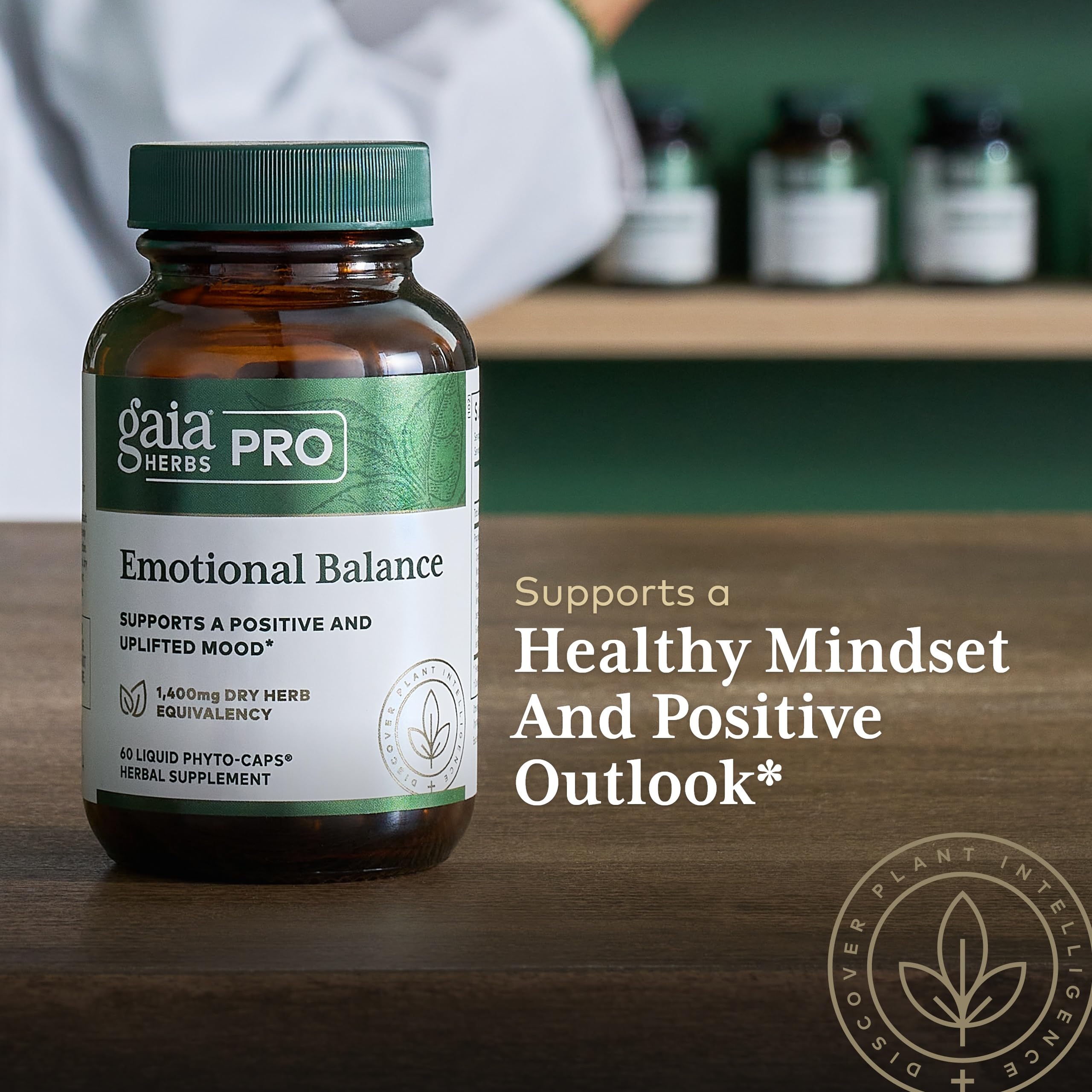 Label emphasizes vegan, plant-based stress support options