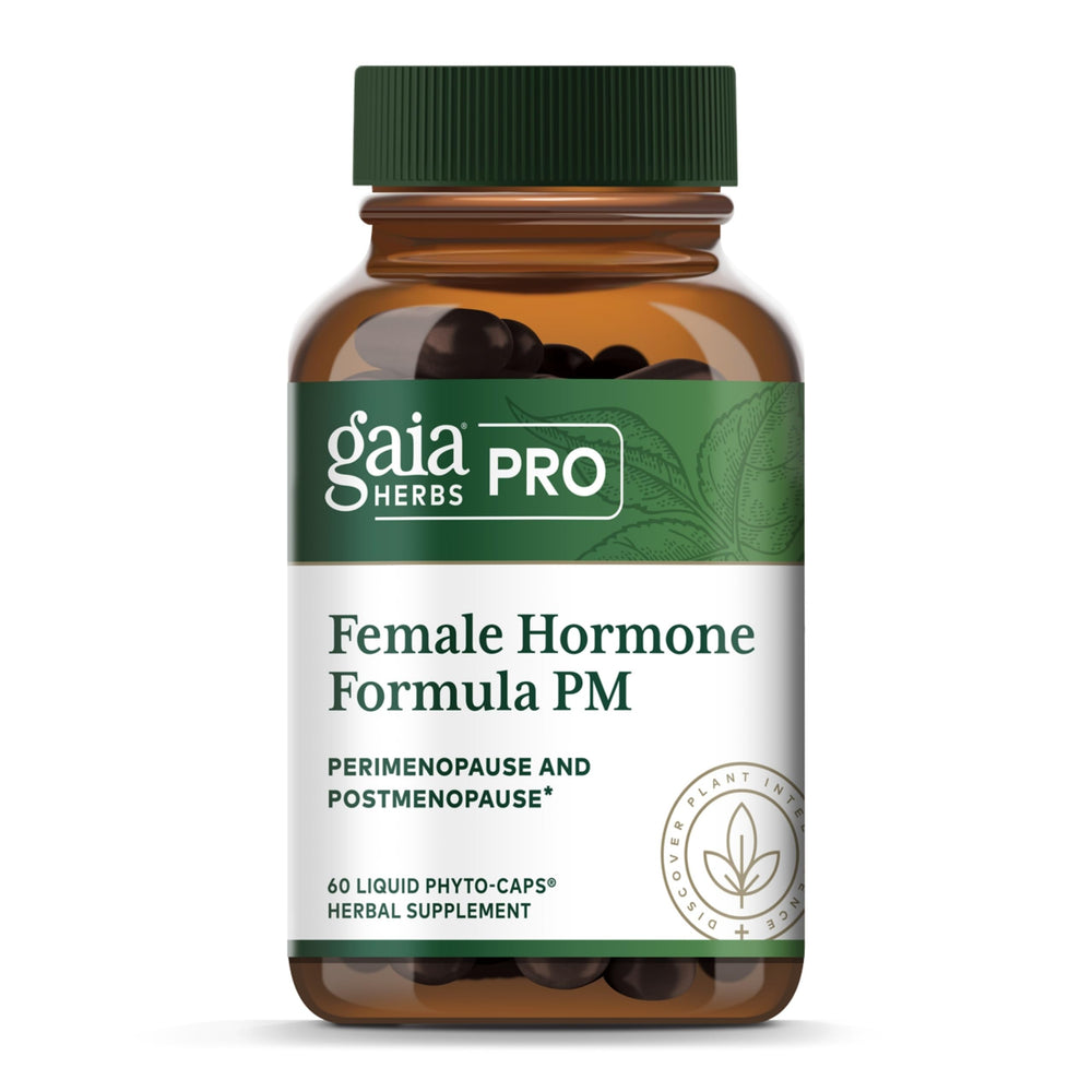 Gaia Herbs PRO PM bottle supports restful sleep during menopause