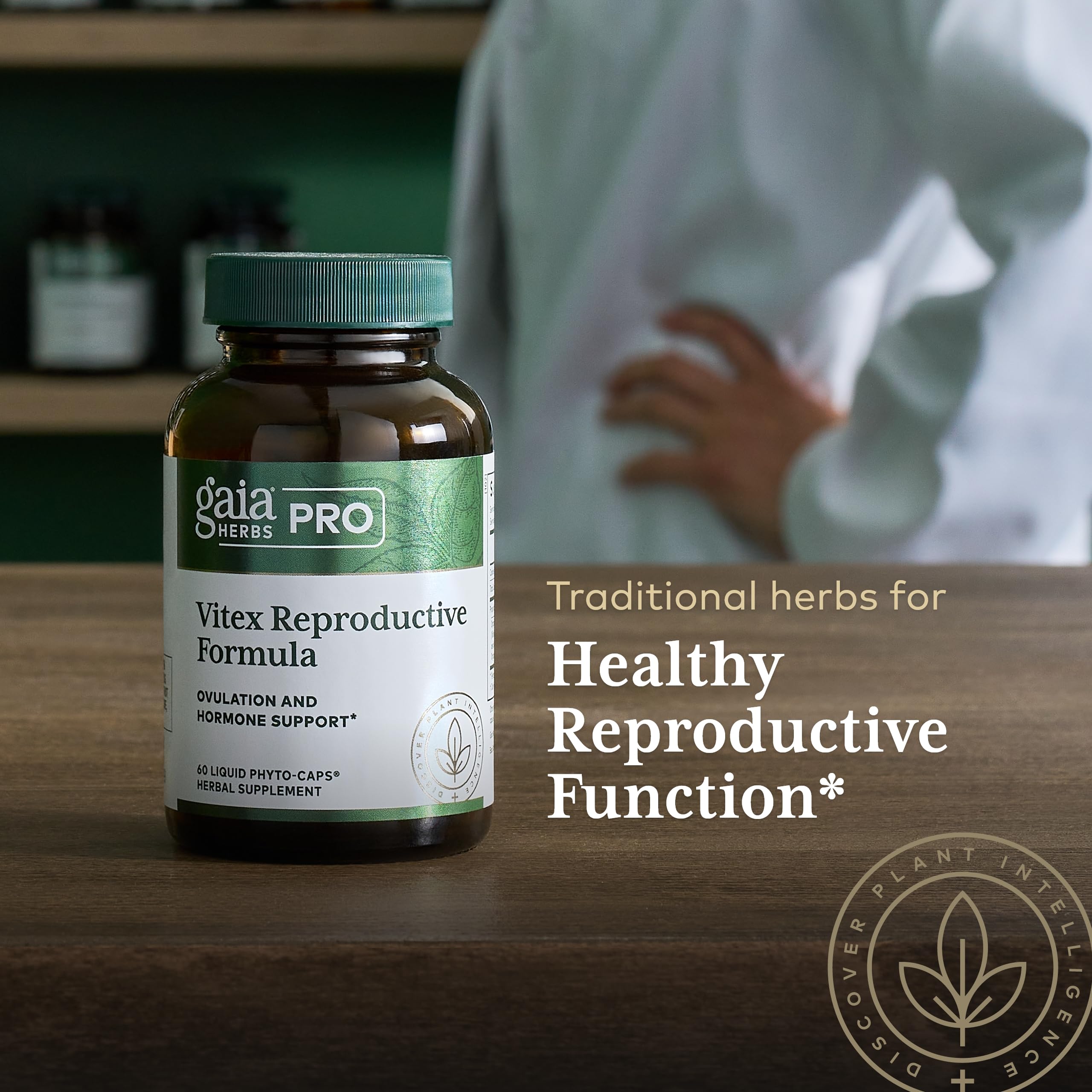 Gaia Herbs PRO ginger root extract highlighting premium herbal support