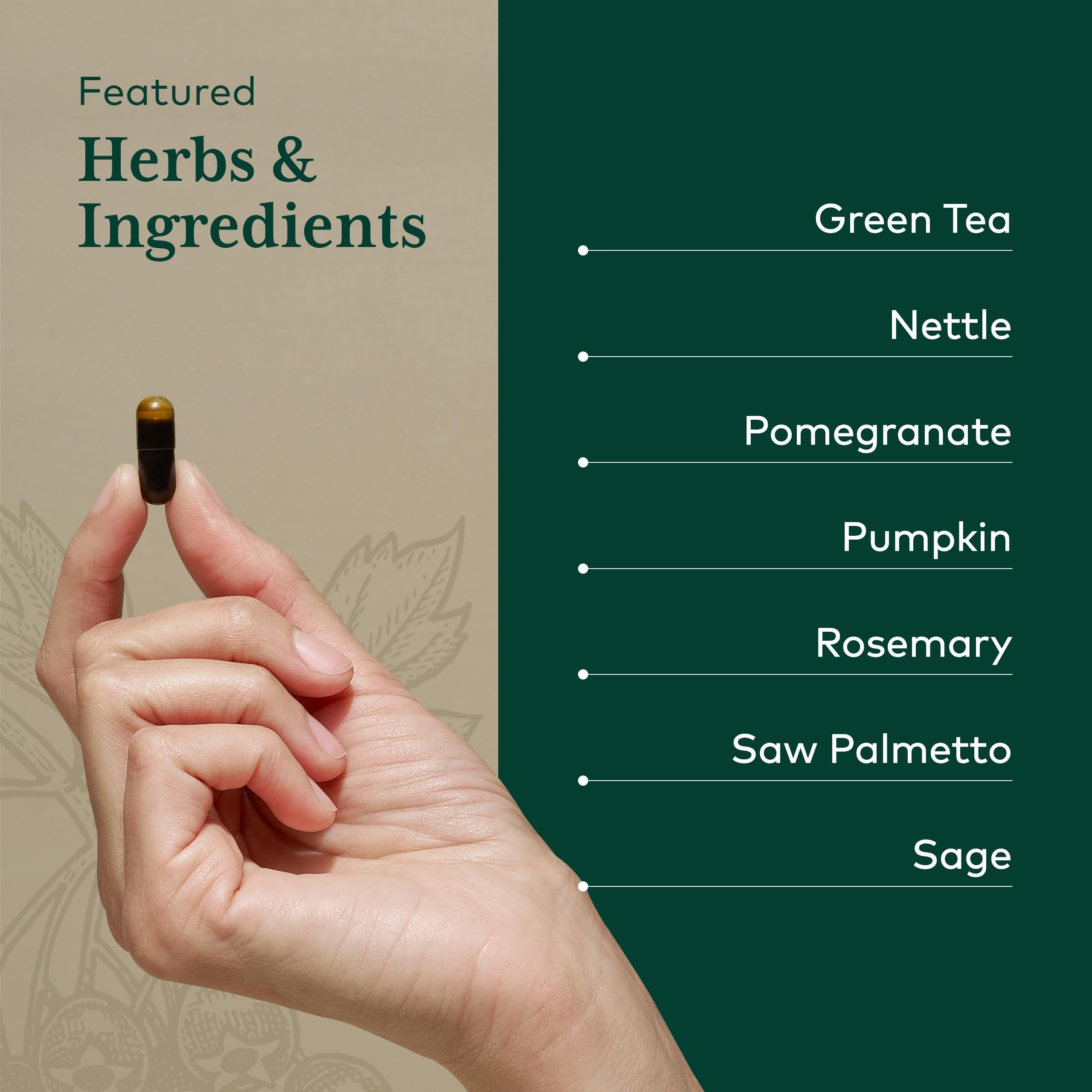 Gaia Herbs PRO Prostate Formula label close-up with ingredients listed.