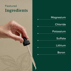Gaia Herbs PRO liquid magnesium ingredients panel reveals lithium, boron, potassium.
