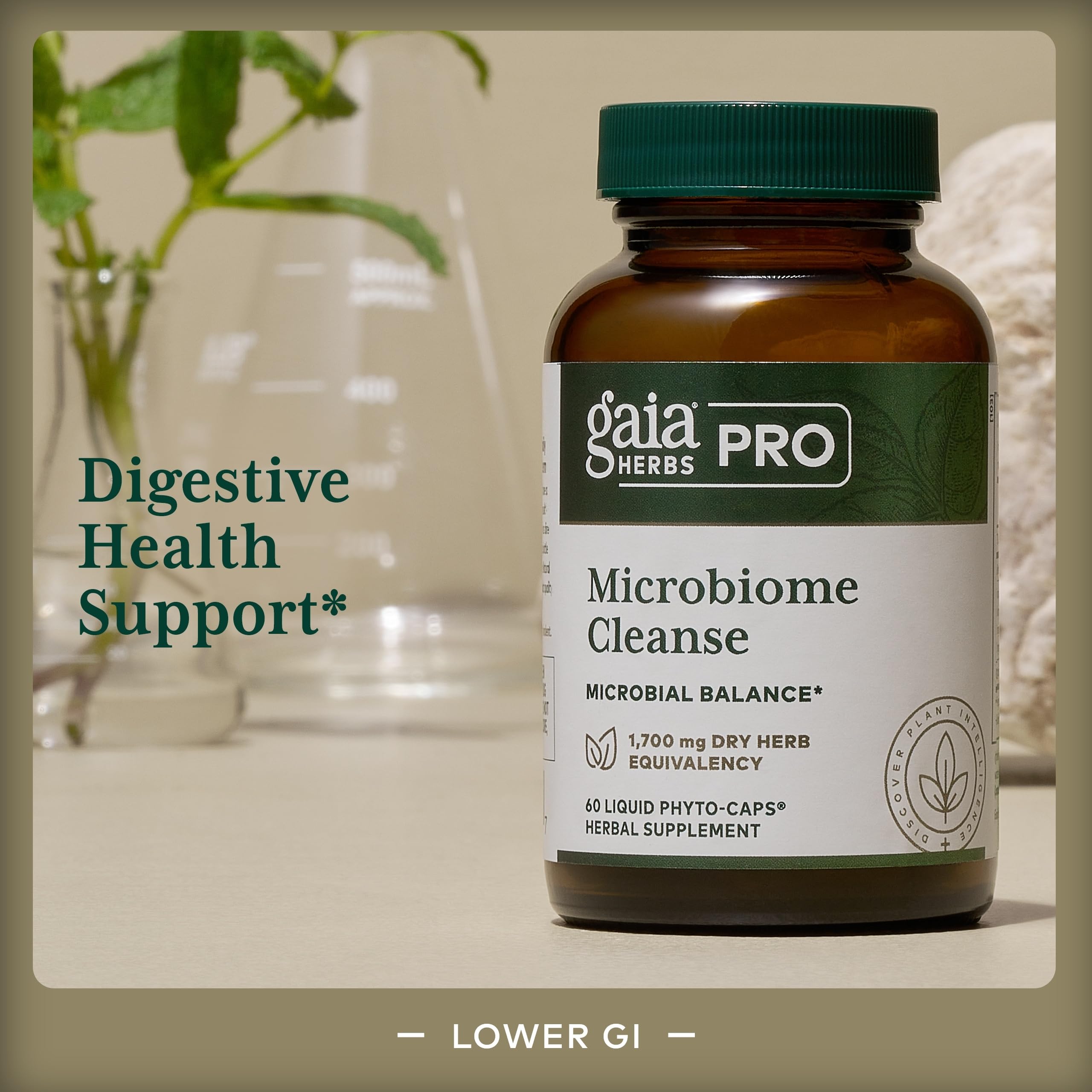 GAIA Herbs Pro ingredient panel close-up highlighting organic herbs