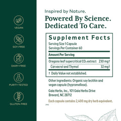 GAIA Herbs PRO Oil of Oregano capsules arranged for daily immune support