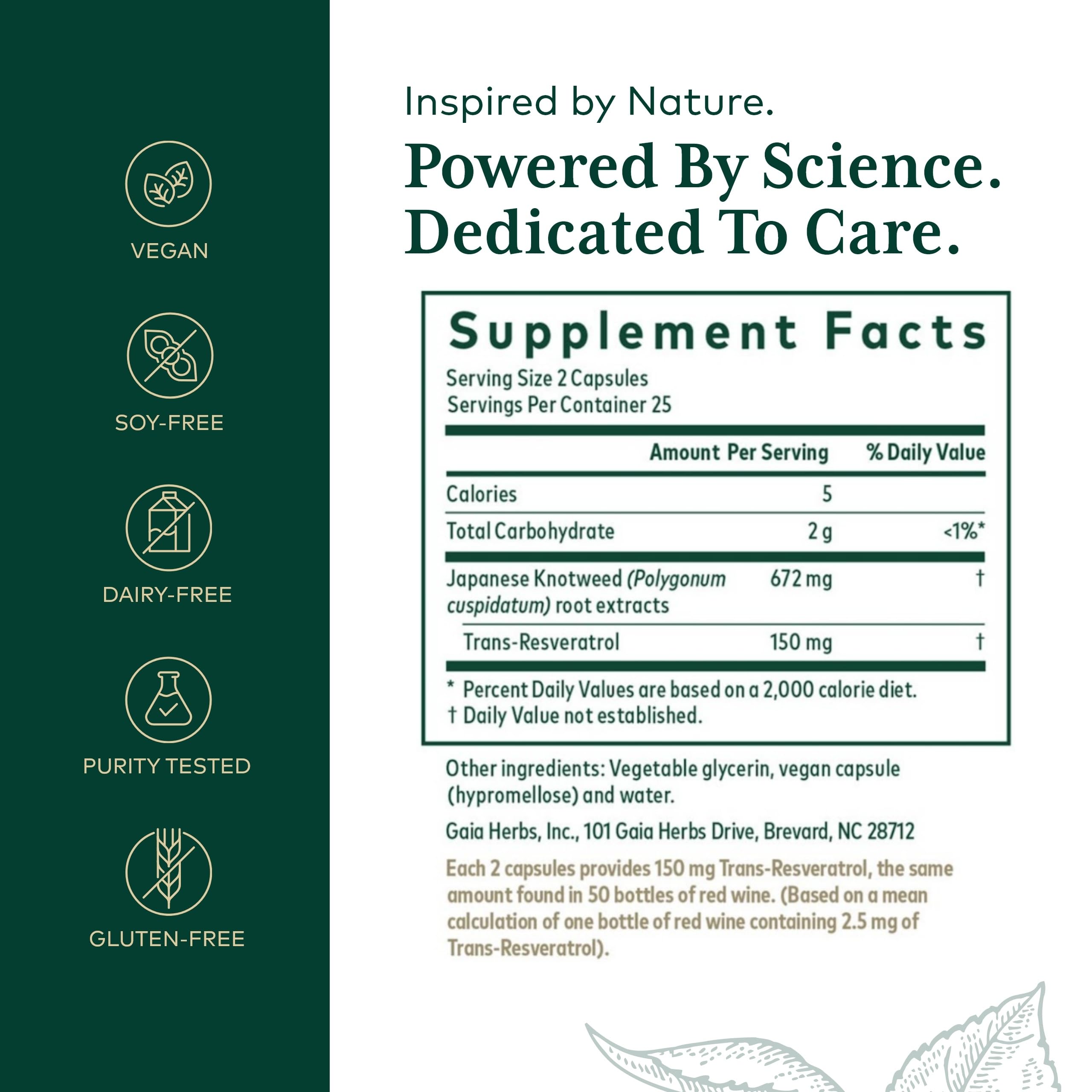 Close-up of Japanese knotweed ingredient highlighting natural resveratrol source.
