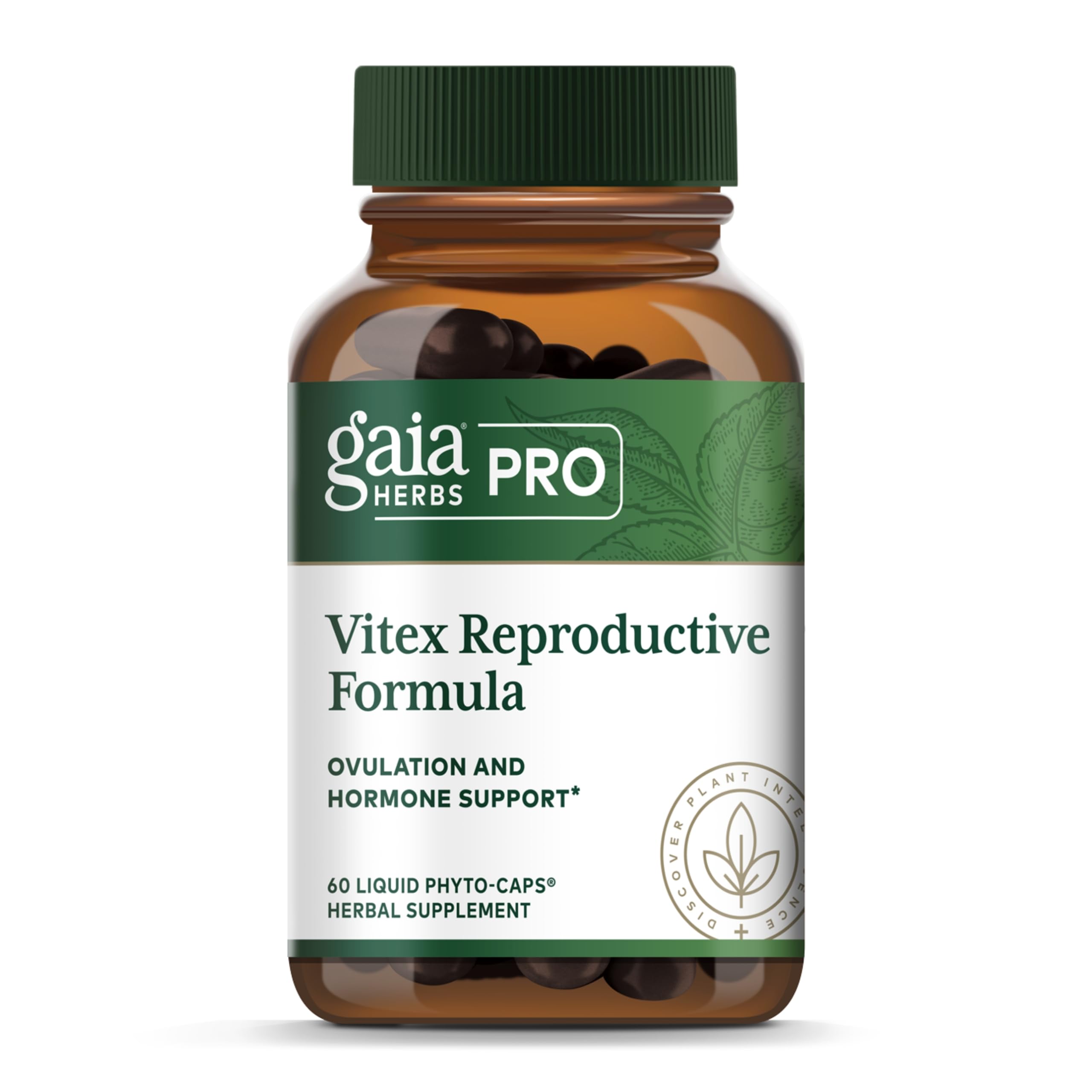 Gaia Herbs PRO Vitex bottle for reproductive support and healthy cycles
