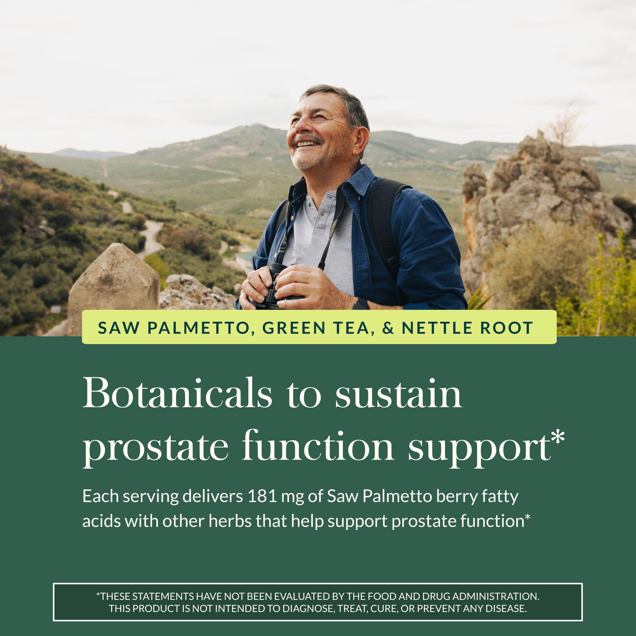Gaia Herbs Prostate Health green tea component noted for antioxidants