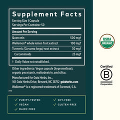 Lemon fruit extract visible, suggesting natural flavor and immune-friendly ingredients.