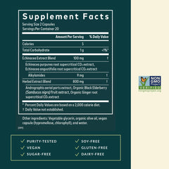 Gaia Herbs Quick Defense capsules close-up in vegan phyto-caps form