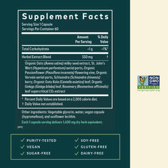 Gaia Herbs Steady Mind ingredient close-up St Johns Wort