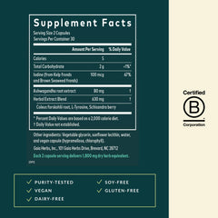 Gaia Herbs Thyroid Support kelp and brown seaweed for natural minerals