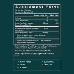 Gaia Herbs Thyroid Support phyto-caps container illustrating plant-based formula